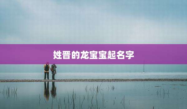 姓晋的龙宝宝起名字