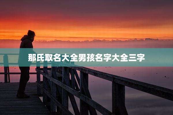 那氏取名大全男孩名字大全三字