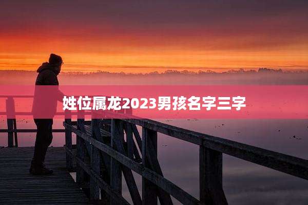 姓位属龙2023男孩名字三字