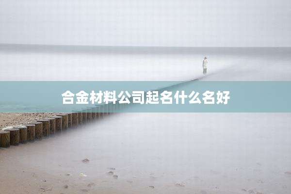 合金材料公司起名什么名好