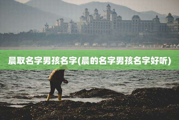 晨取名字男孩名字(晨的名字男孩名字好听)