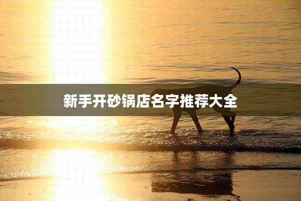 新手开砂锅店名字推荐大全