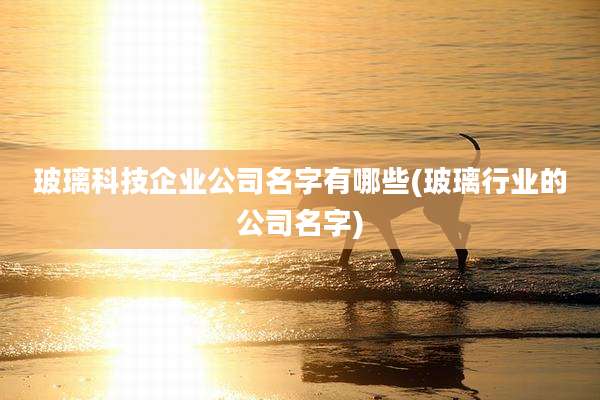 玻璃科技企业公司名字有哪些(玻璃行业的公司名字)