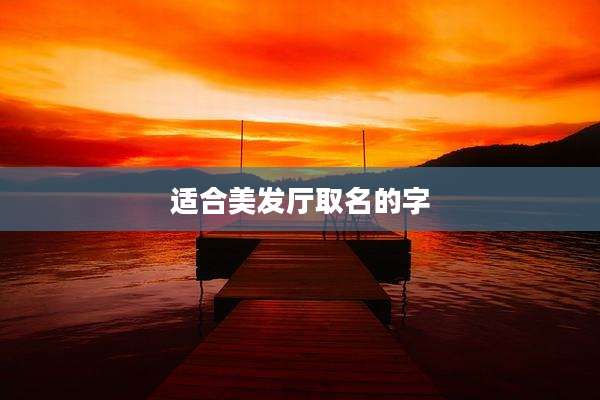 适合美发厅取名的字