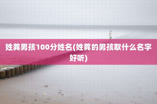 姓龚男孩100分姓名(姓龚的男孩取什么名字好听)