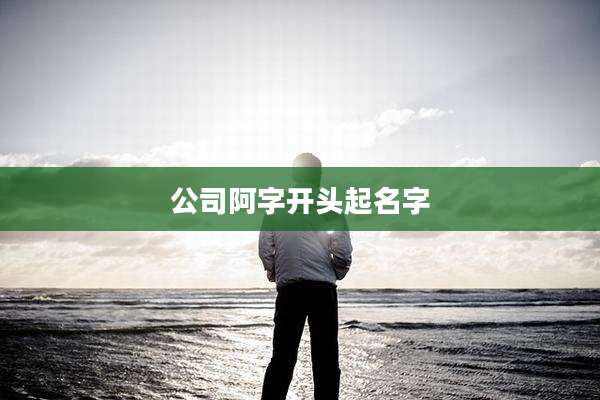 公司阿字开头起名字
