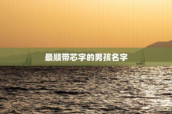 最顺带芯字的男孩名字