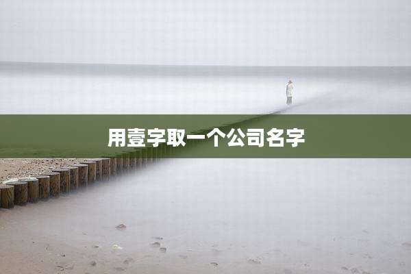 用壹字取一个公司名字