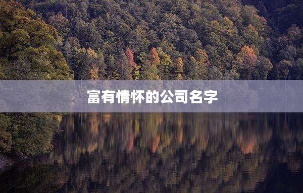 富有情怀的公司名字