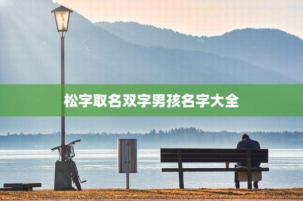 松字取名双字男孩名字大全