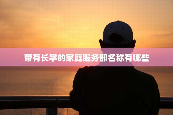 带有长字的家庭服务部名称有哪些