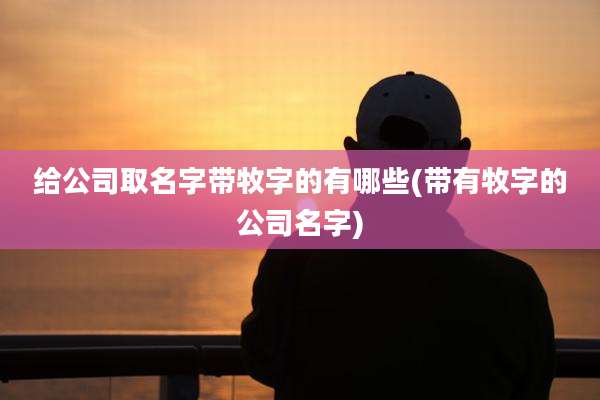 给公司取名字带牧字的有哪些(带有牧字的公司名字)