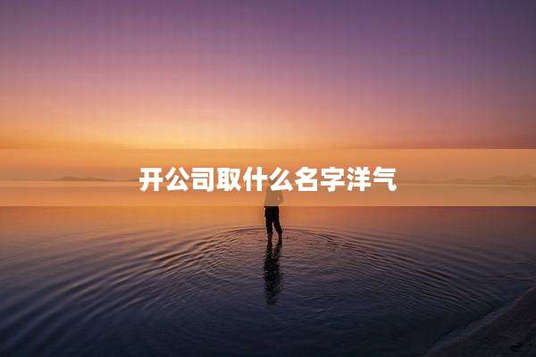 开公司取什么名字洋气