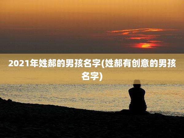 2021年姓郝的男孩名字(姓郝有创意的男孩名字)