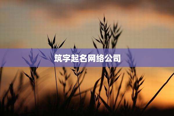 筑字起名网络公司
