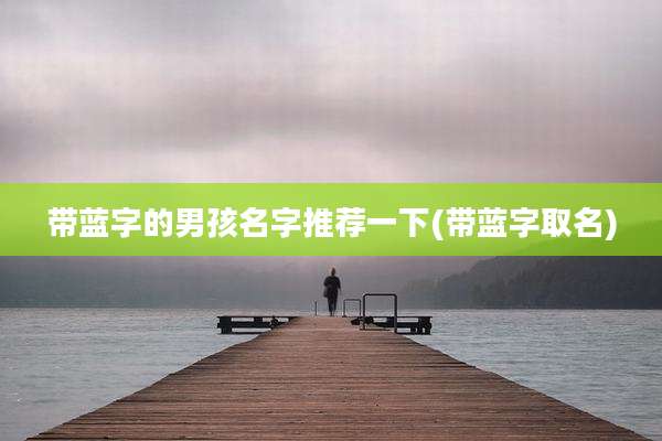 带蓝字的男孩名字推荐一下(带蓝字取名)