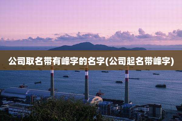公司取名带有峰字的名字(公司起名带峰字)