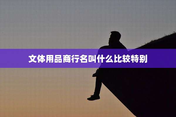 文体用品商行名叫什么比较特别