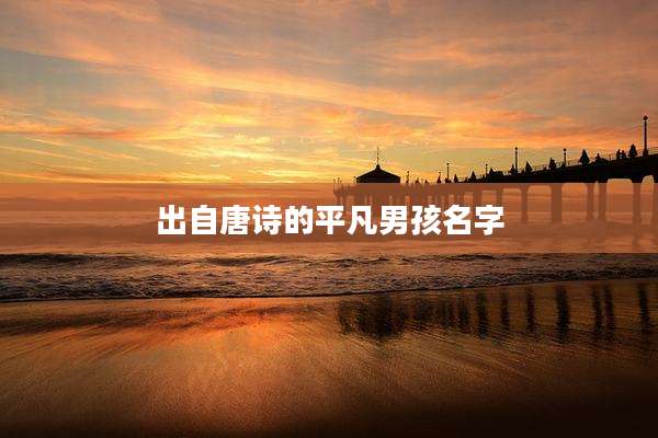 出自唐诗的平凡男孩名字