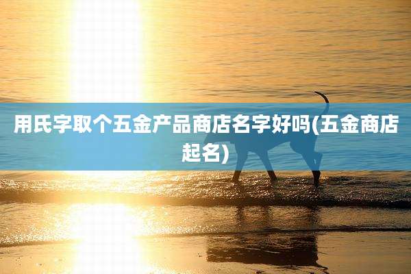 用氏字取个五金产品商店名字好吗(五金商店起名)