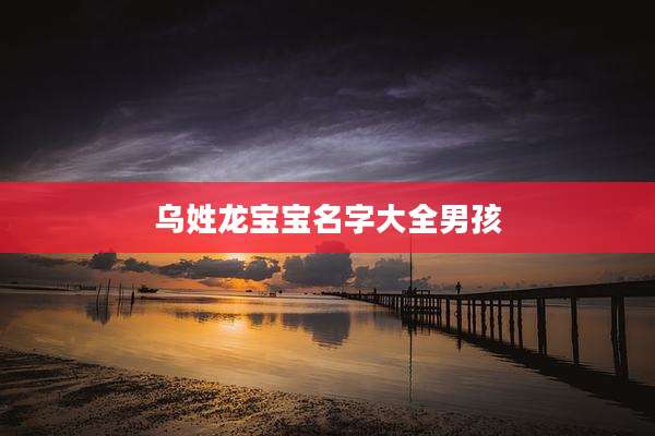乌姓龙宝宝名字大全男孩