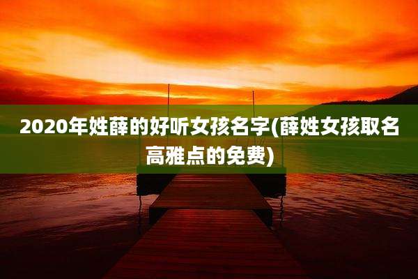 2020年姓薛的好听女孩名字(薛姓女孩取名高雅点的免费)