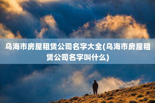 乌海市房屋租赁公司名字大全(乌海市房屋租赁公司名字叫什么)