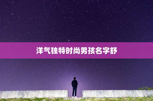 洋气独特时尚男孩名字舒