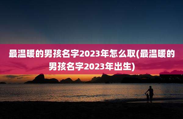 最温暖的男孩名字2023年怎么取(最温暖的男孩名字2023年出生)