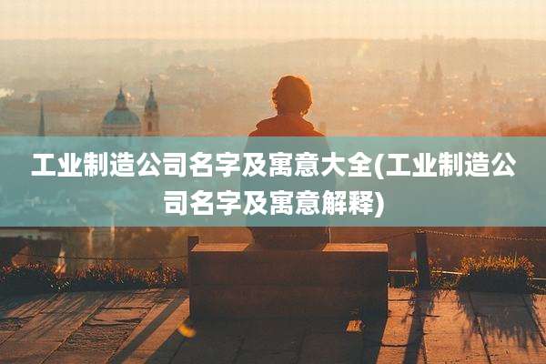 工业制造公司名字及寓意大全(工业制造公司名字及寓意解释)