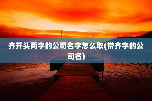 齐开头两字的公司名字怎么取(带齐字的公司名)