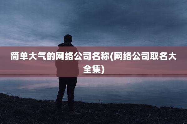 简单大气的网络公司名称(网络公司取名大全集)