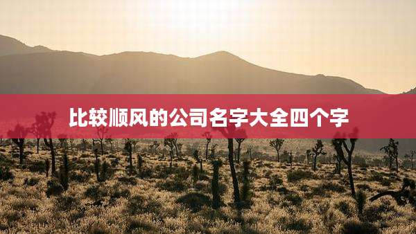 比较顺风的公司名字大全四个字