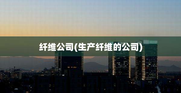 纤维公司(生产纤维的公司)