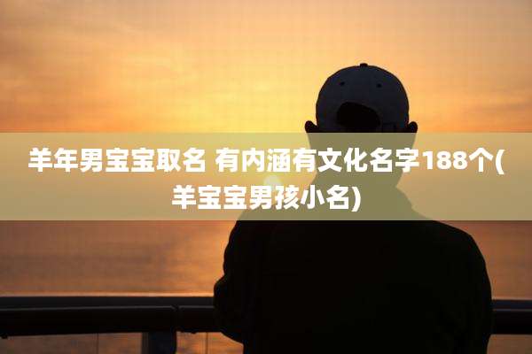 羊年男宝宝取名 有内涵有文化名字188个(羊宝宝男孩小名)