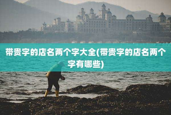 带贵字的店名两个字大全(带贵字的店名两个字有哪些)