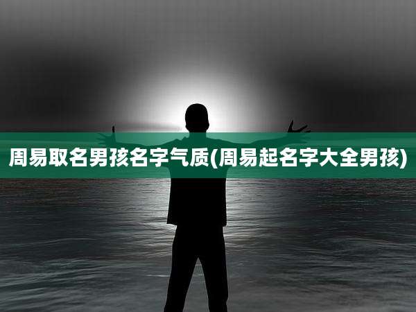 周易取名男孩名字气质(周易起名字大全男孩)