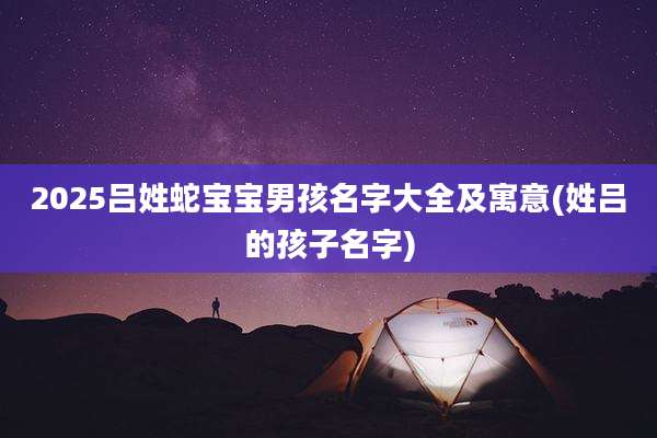 2025吕姓蛇宝宝男孩名字大全及寓意(姓吕的孩子名字)