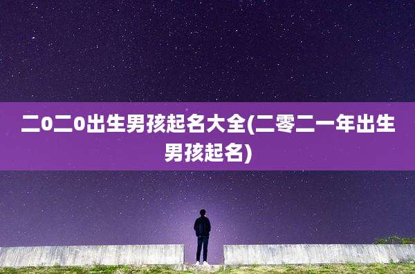 二0二0出生男孩起名大全(二零二一年出生男孩起名)