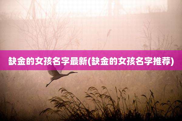 缺金的女孩名字最新(缺金的女孩名字推荐)