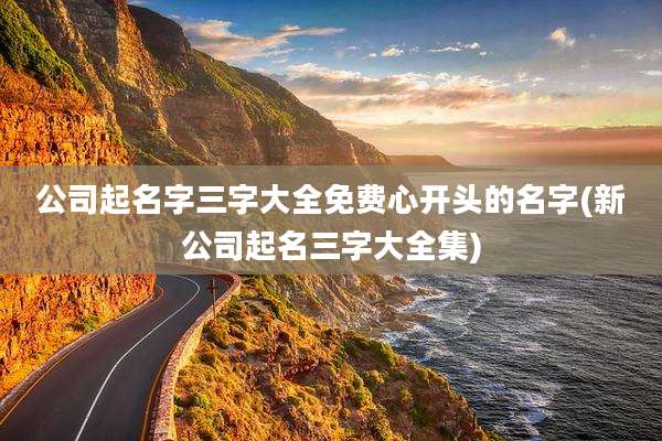公司起名字三字大全免费心开头的名字(新公司起名三字大全集)