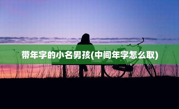 带年字的小名男孩(中间年字怎么取)
