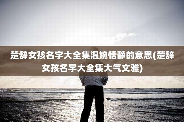 楚辞女孩名字大全集温婉恬静的意思(楚辞女孩名字大全集大气文雅)