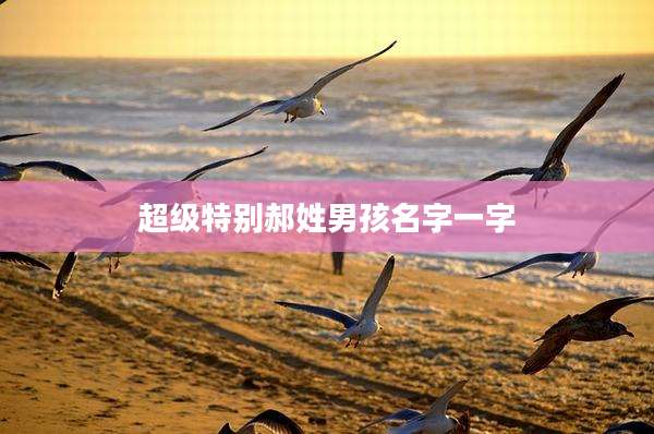 超级特别郝姓男孩名字一字