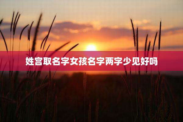 姓宫取名字女孩名字两字少见好吗