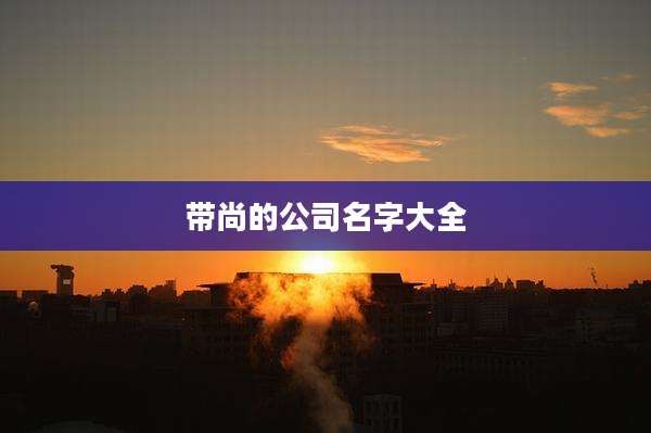 带尚的公司名字大全