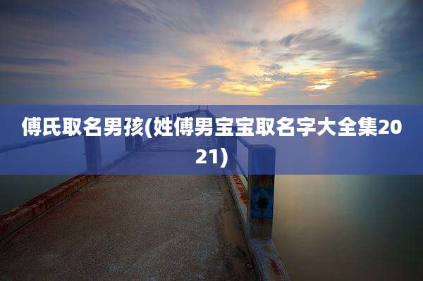傅氏取名男孩(姓傅男宝宝取名字大全集2021)