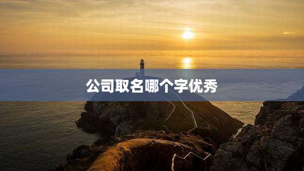 公司取名哪个字优秀