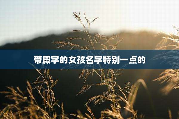 带殿字的女孩名字特别一点的