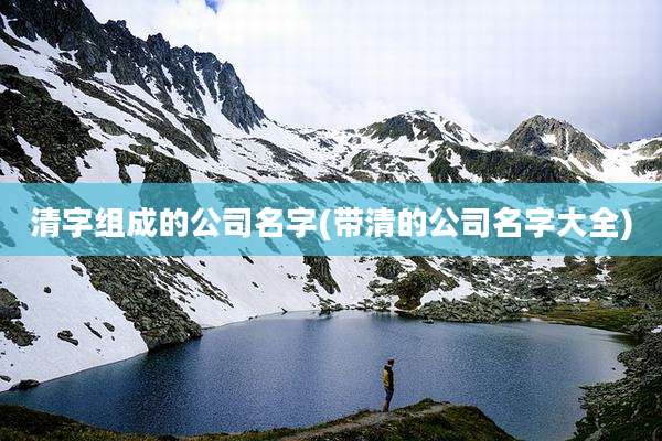 清字组成的公司名字(带清的公司名字大全)